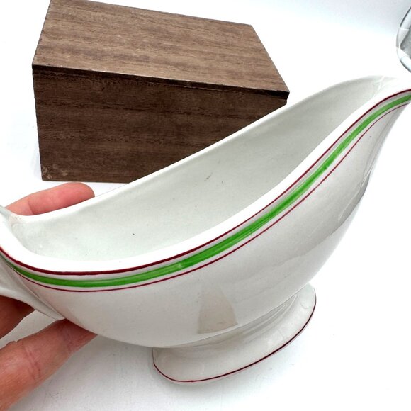 ANTIQUE GRINDLEY HOTEL WARE ENGLAND VITRIFIED IRON STONE GRAVEY BOAT - Picture 7 of 9